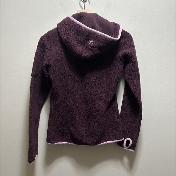 BERGANS OF NORWAY Hadsel Lady Jacket Coat Women's XS Fleece Hooded Purple Zip Up - Picture 14 of 16